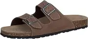 [Generisch] Nubuck Leather Sandals Men's Genuine Leather Mules Slippers with Cork Sole Made in Spain