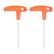 2pcs T-Handle Ball End Hex Key Wrench 2.5mm T-Key Inner Hexagon Spanner, Orange