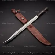 Handmade D2 Steel Machete Knife Blade Traditional short sword with sheath