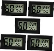 Digital Hygrometer for Room 5pcs Temperature Measure Tool Office Temperature Gauge Bedroom Temperature Monitor Indoor Temperature Gauge