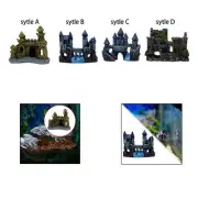 Aquarium Castle Decor Hiding Cave Ornament for Reptile Betta House Toys