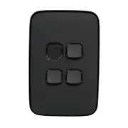 Clipsal Iconic ASH GREY Essence Skin 4 Gang Switch Rocker - E3044C-AG