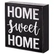 Home Sweet Home Wooden Sign Classic Box Sign Wood Wall Plaque Decor Rustic