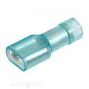 Narva Fully Insulated Female Terminal - Blue, 100 Pack, Blade