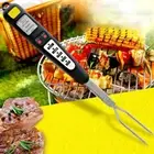 Food Meat Thermometer with Probe Fork Digital Temperature BBQ Kitchen Cooking