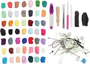 Hohopeti 1 Set DIY Wool Felting Kit Colors Wool Felt Tools for Beginners Felting for Arts Crafts for Home Projects and Creative