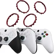 Redesigned Replacement Octagonal Gated Sticks Accent Rings for Xbox Elite Series 2 Core, for Elite Series 2, for Xbox Elite, for eXtremeRate ASR Version Shell for Xbox Series X/S - Carmine Red