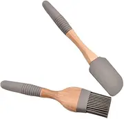 Silicone BBQ Scraper Set Baking Cooking Spatula Kit Oil Brush Heat Resistant for Outdoor Home Use