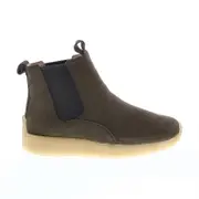Clarks Adult Mens Radlett Ronnie Fieg Kith Chelsea Boots Green Suede US 5