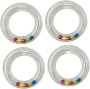 CIYODO DIY Baby Hand Rattles Educational Toys 4pcs Boys and Girls Toy for Music Enlightenment Random Color
