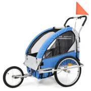 Kids Baby Bicycle Trailer Bike Pram Child Carrier Storage Compartment Foldable