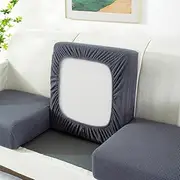 Couch Cushion Cover Replacement for Chaise Large Sofa Cushion Cover Protector Stretch 4 3 2 1 Seater Spandex Fabric Dustproof Slipcover Machine Washable (Color : G, Size : 50-65cm(20-26in))