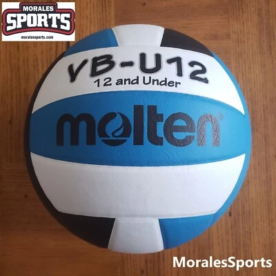 Molten VBU12-BLU-BLK Blue Black Lightweight Youth Volleyball Official Size 5
