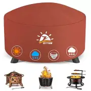 Fire Pit Cover Round 40 Inch - Outdoor Firepit Cover Heavy Duty & Waterproof ...
