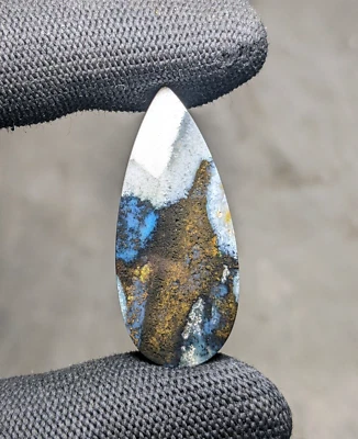 Blue Opalized Petrified Wood Multicolour Cabochon Gemstone 1JUL74