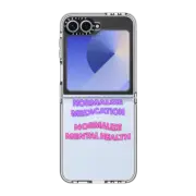 Galaxy Z Flip6 Clear Case Normalize Phone Case by GMF Designs