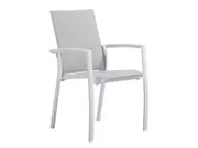 FurnitureOkay Marina Aluminium Outdoor Dining Chair - White