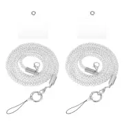 2pcs Rhinestone Purse Straps,27.6" Sparkly Replacement Bag Straps, White