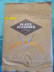 Black Diamond Mandolin Strings, Phosphor Bronze Wound, Light Gauge, N770
