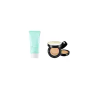 A'PIEU - Pure Block Aqua Sun Gel SPF50+ PA+++ X Jung Saem Mool - Essential Skin Nuder Cushion - 14g+14g - Medium-Deep