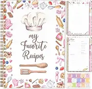 Recipe Book to Write in Your Own Recipes | 7"x10" Blank Cookbook | Durable Hardcover Family Recipe Journal Hold 120 Recipes | Recipe Book For Own Recipes | Recipe Organizer | Recipe Binder