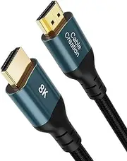 8K HDMI Cable 10ft, HDMI Cable for PS4 (48Gbps, 8K@60Hz) - 10 Feet, eARC HDMI Cable, eARC HDR HDCP 2.2 2.3