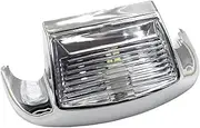 ruixingdianzishangwu Compatible With Heritage Softail Classic Electra Glide Standard Motorcycle Lens Front Fender Tip Light Lamp Edge 5050LED Chrome(Front Clear)