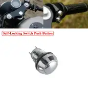 Chrome Self-Locking Switch Push Button Head Fog Light Switch Button For Softail