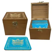 Gold Coast Titans NRL Cork Back Drink Coasters in Wooden Case Box