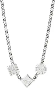 Emporio Armani Men's Stainless Steel Dog Tag Logo Pendant Necklace