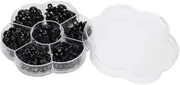 DIY Black Plastic Safety Eyes, Safe Crochet Eye Sewing Crafting Eyes Buttons Washers Assorted Sizes Bulk for Craft Teddy Bear Doll Crocheting Puppet Plush Stuffed Animals Making with Box 184PCS