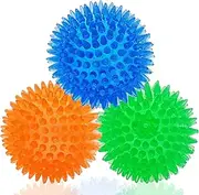 Squeaky Balls for Small Medium Dogs - Interactive Puppy Toys, Durable Chew Toy for Cleaning Teeth, Rubber Pet Teething Ball