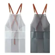 Transparent Cooking Apron Oil-proof Women Cross Back TPU Overalls Work Clothes