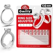 14 Sizes Ring Sizer Adjuster for Loose Rings,Omilly Silicone Ring Guards