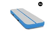 4m x 2m Air Track Gymnastics Mat Tumbling Exercise - Grey Blue