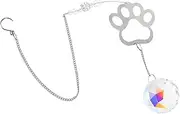 GAXIRE Pet Mourning Pendant Pet Jewelry Pet Memorial Picture Frame Pet Memorial Suncatcher Dog Ornaments in Memory Dog Statue Dog Memorial Marker Crystal Car Hanging Pendant Glass Silver