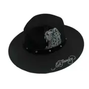 Ed Hardy White Tiger Tattoo Studded Fedora Hat