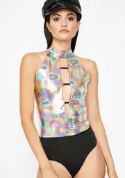 Prismatic Enigma Cut Out Bodysuit