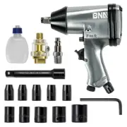 17-Pc 1/2" Square Drive 90 PSI 250 FT.-LB Torque 7000 RPM Air Impact Wrench Set