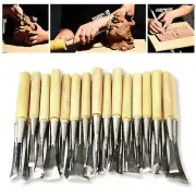 31Pcs Hand Wood Carving Knife Tools General Chisel Made Ground By Hand With bag