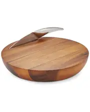 Nambe Harmony Cheese Board With Knife