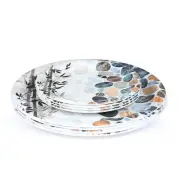 Melamine Pabel Printed Full Size Plates & Quarter Plates 7 & 11 Inches Set of 8