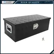 30" Aluminum Truck Trunk Pickup Bed Trailer ATV Lockable Storage Tool Box Black