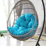 Garden Indoor Hanging Egg Swing Hammock Chair Seat Thick Pad Cushion Pillow Pads (including Seat Cushion Only) Light Blue 120X80