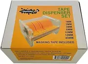 Ickysticky Masking Tape Dispenser and Tapes Set Easy- Tear Painter Tape Car Painter Tape Automotive Painters Tape Labeling Tape Car Paint Spray Easy-Tear Painter