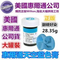 在飛比找Yahoo!奇摩拍賣優惠-Wilton【天空藍色色膏】惠爾通參考蛋白粉 翻糖蛋糕 糖霜