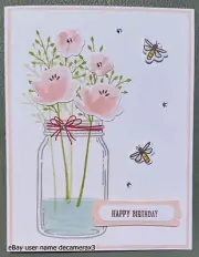 HAPPY BIRTHDAY, GET WELL, THANK YOU HANDMADE CARD KIT, STAMPIN' UP JAR OF LOVE