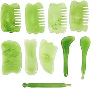 Neck Face Massager Set Gua Sha Tools Facial Cupping Gua Sha Set Massaging Board Scraping Board Facial Beauty Tool