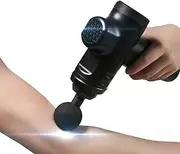 Portable Deep Tissue Percussion,Handheld Massage Gun,Portable Fascia Gun,Electric Muscle Massager,20 Speed Levels,Massage Body Relax Tools Black 8 Massage Heads (Color : Gray, Size : 8 Massage He