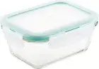 LOCK & LOCK Purely Better Glass Food Storage Container with Lid, Rectangle-14 oz